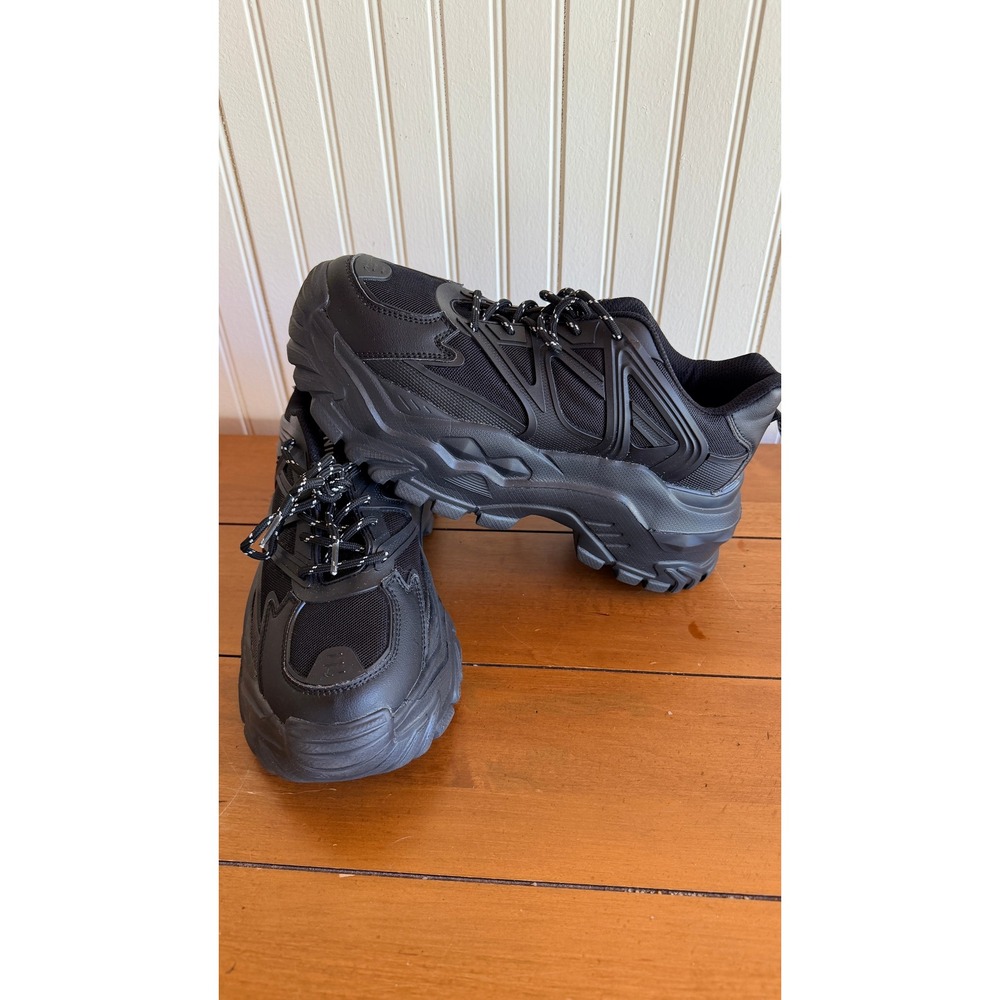 Niluber High Rise Black Chunky Sneaker Women's Size 9 Lightweight Non-Slip